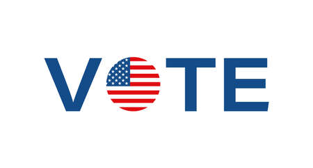 American vote vector icon. Political USA election campaign  template.のイラスト素材