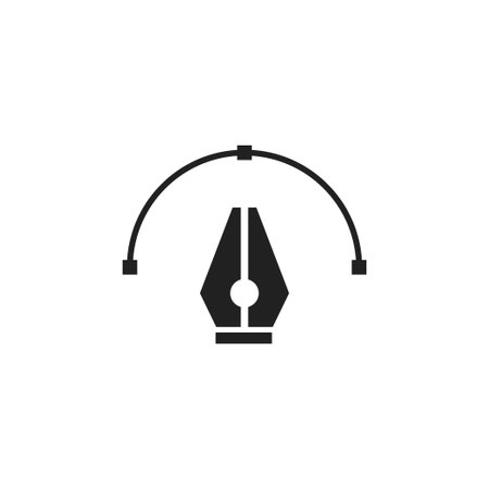 Tool pen black icon tip. Simple isolated vector web designのイラスト素材