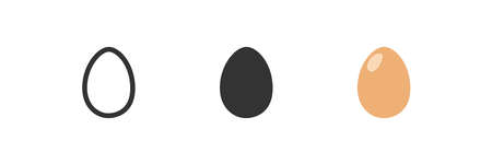 Chicken egg black and flat icon. Vector illustration graphic designのイラスト素材