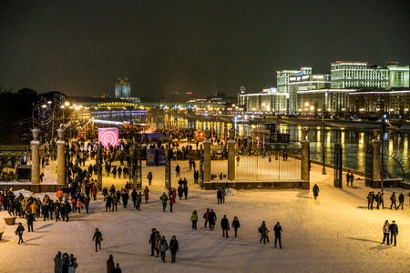 February 18th 2018 - Moscow, park Gorkij. Maslenitsa celebrations.のeditorial素材