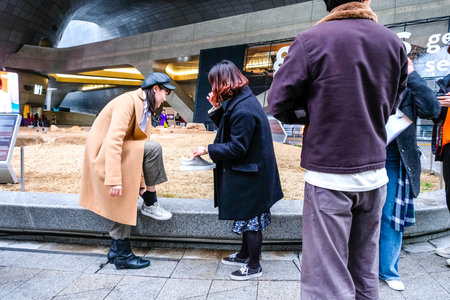 Seoul 20th March 2018 - Hera Seoul Fashion week. LIfe out from the stagesのeditorial素材