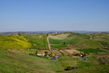 Countryside landscape in Tuscany, Italy.の写真素材