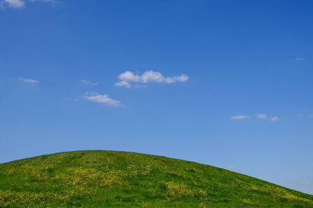 Minimalist countryside landscape in Tuscany, Italy.の写真素材