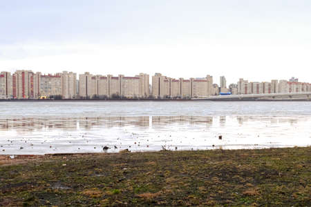 Panaroma of suburbs, neibourhood in Sain Petersbourgのeditorial素材