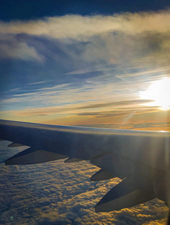 Earth from above in a plane