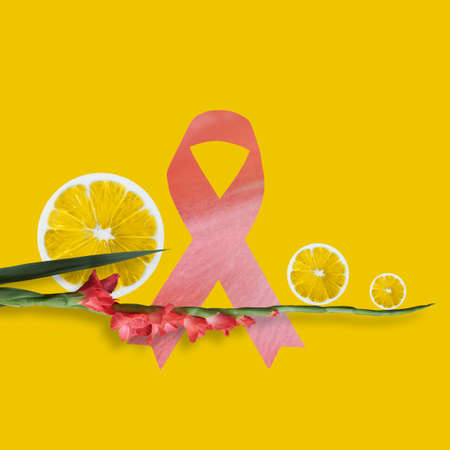 Concept of a breast cancer patient recoveryの写真素材