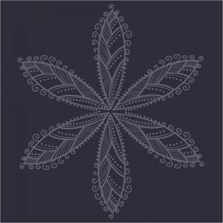 ornamental round lace pattern, circle background with many details, looks like crocheting handmade laceのイラスト素材