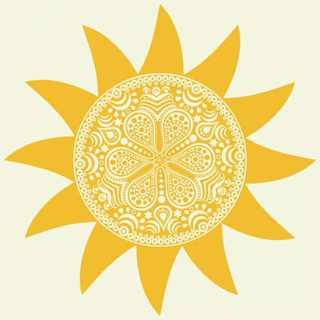 ornamental round lace pattern, circle background with many details, looks like crocheting handmade laceのイラスト素材