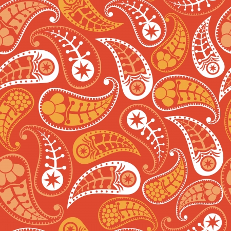 Seamless paisley texture for your design. Endless pattern with paisley.のイラスト素材