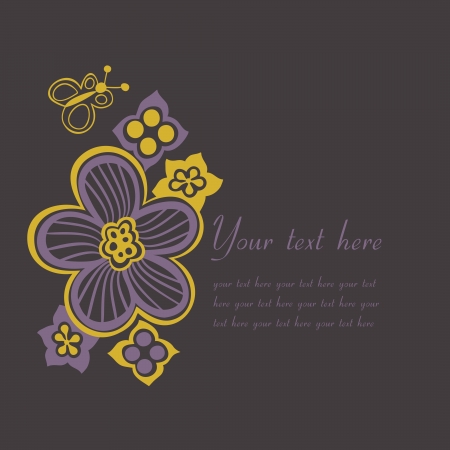 flower card with space for textのイラスト素材