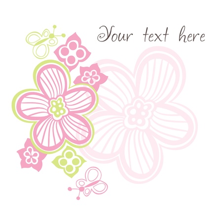 flower card with space for textのイラスト素材