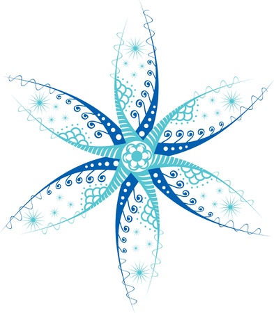 snowflake isolated on whiteのイラスト素材