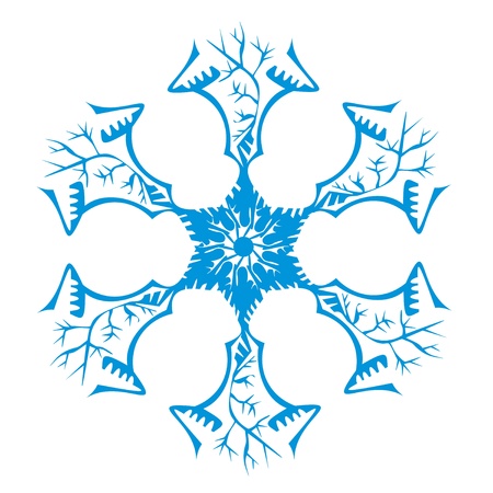 snowflake isolated on whiteのイラスト素材