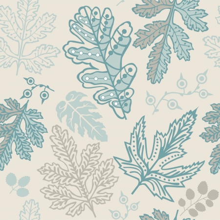 Seamless pattern with leaf. Copy that square to the side and you'll get seamlessly tiling pattern which gives the resulting image the ability to be repeated or tiled without visible seams.のイラスト素材