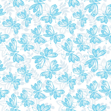 Romantic butterfly seamless pattern.のイラスト素材