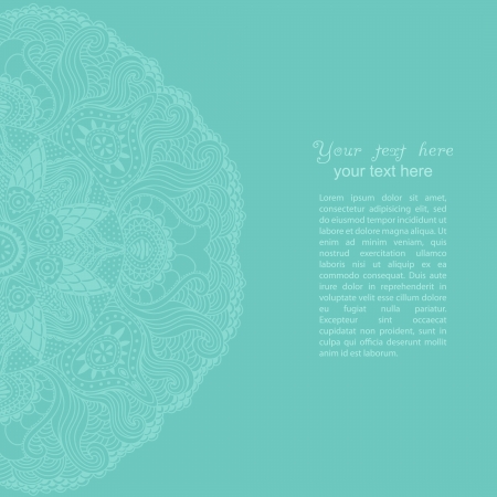 ornamental round lace pattern, circle background with many details, looks like crocheting handmade laceのイラスト素材