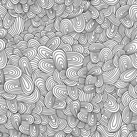 colorful seamless abstract hand-drawn pattern, waves backgroundのイラスト素材