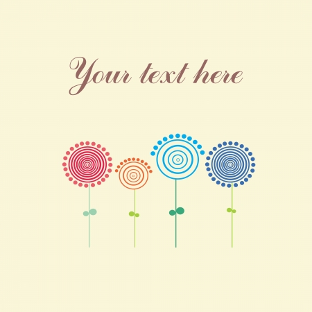 Floral greeting card with place for your text.のイラスト素材