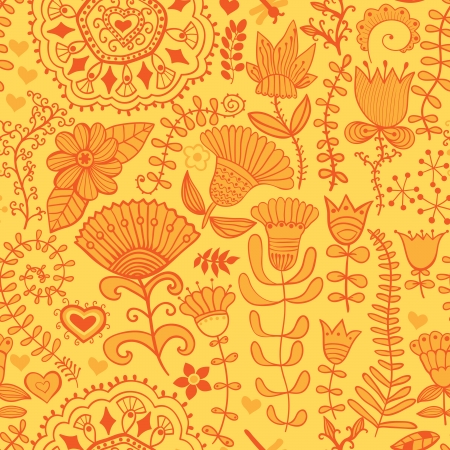 Abstract floral background, summer theme seamless patternのイラスト素材