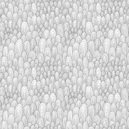 Seamless hand-drawn abstract pattern. Endless texture in warm colors.のイラスト素材