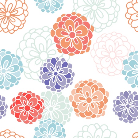 Abstract floral background, summer theme seamless patternのイラスト素材