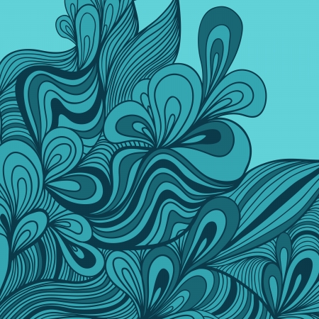colorful seamless abstract hand-drawn pattern, waves backgroundのイラスト素材
