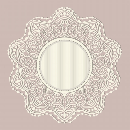 Decorative Vintage Design Element, illustration with lacy frame decorationのイラスト素材