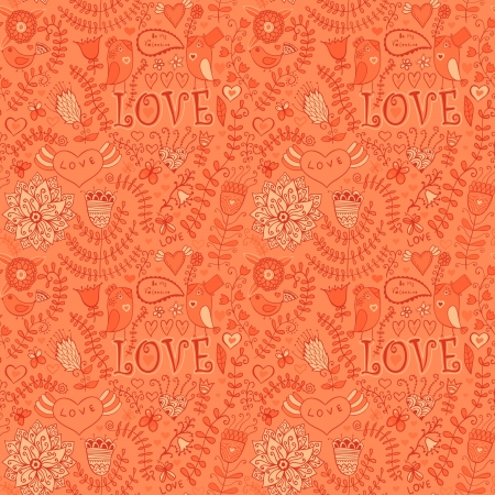 romantic seamless pattern with heartsのイラスト素材
