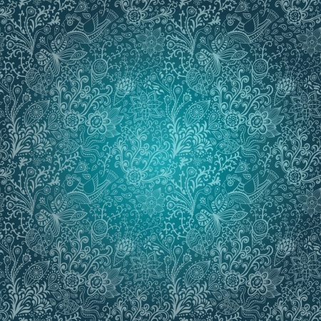 Seamless texture with flowers, birds and butterflies. Seamless pattern can be used for wallpaper, pattern fills, web page background,surface textures. Gorgeous seamless floral backgroundのイラスト素材