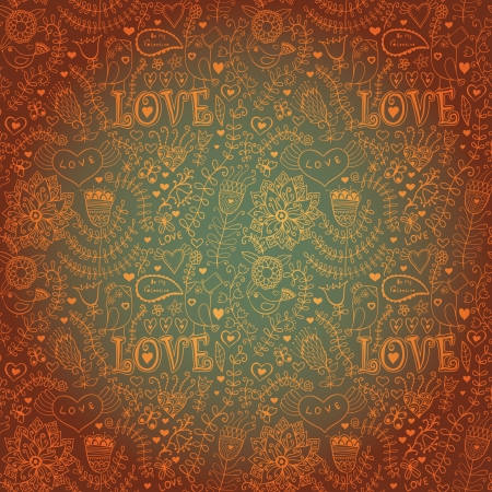 romantic seamless pattern with heartsのイラスト素材