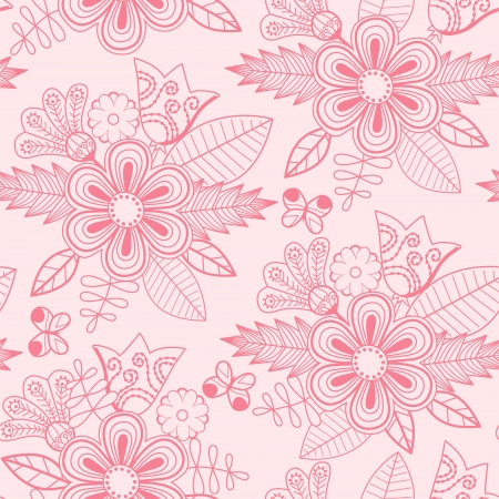 Abstract floral background, summer theme seamless patternのイラスト素材