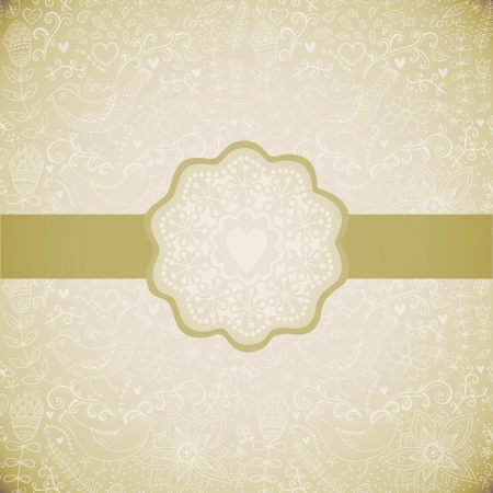 Ornamental round lace frame. のイラスト素材