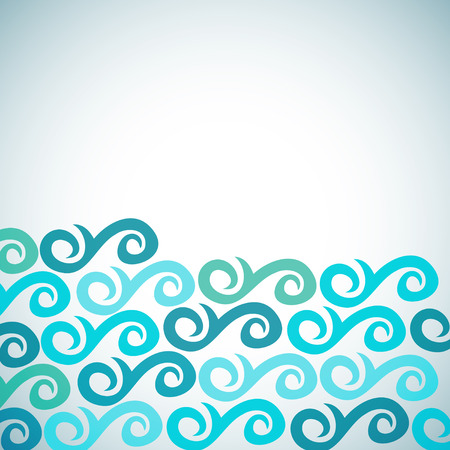 colorful abstract hand-drawn pattern, waves backgroundのイラスト素材