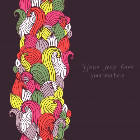 colorful abstract hand-drawn pattern, waves backgroundのイラスト素材