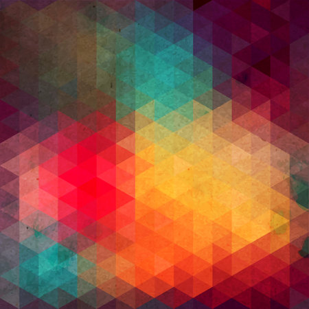 Retro pattern of geometric shapes  Colorful mosaic banner  Geometric hipster retro background with...