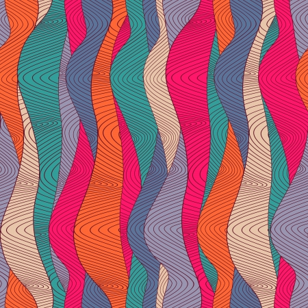 Seamless wave hand-drawn pattern, waves background (seamlessly tiling).Can be used for wallpaper, pattern fills, web page background,surface textures. Gorgeous seamless wave backgroundのイラスト素材