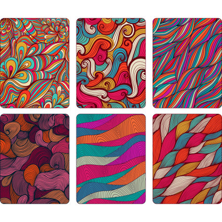 Fashion tablet skins. Modern abstract backgrounds with wave lines to customize your original device, design for card, label, tag, sticker.のイラスト素材