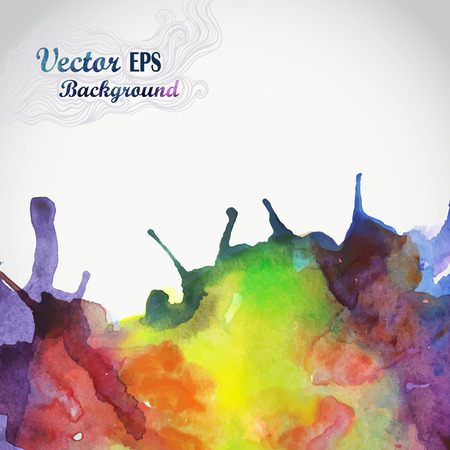 Watercolor hand painted corners design. Watercolor composition for scrapbook elements with empty space for text message.のイラスト素材