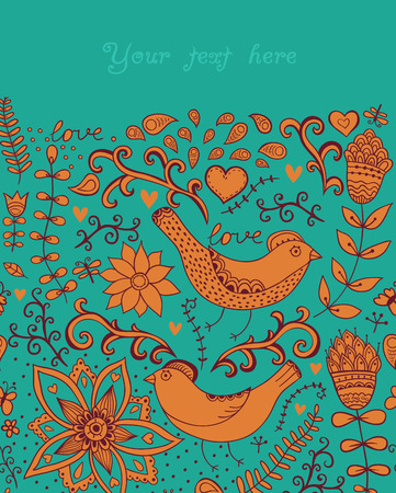 flowers cardのイラスト素材