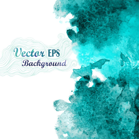 Watercolor hand painted corners design. のイラスト素材