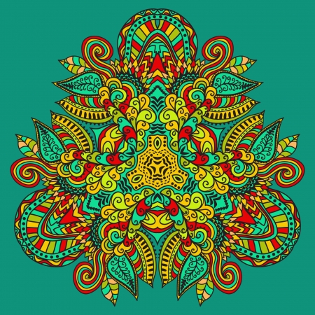 Ornamental round lace patternのイラスト素材