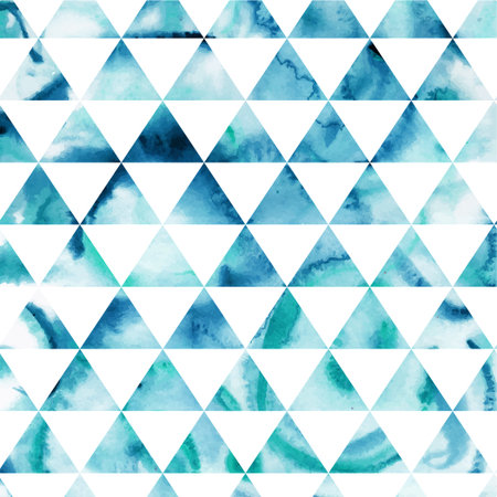 Vector watercolor triangles pattern. Modern hipster pattern. Colorful texture in hipster style....