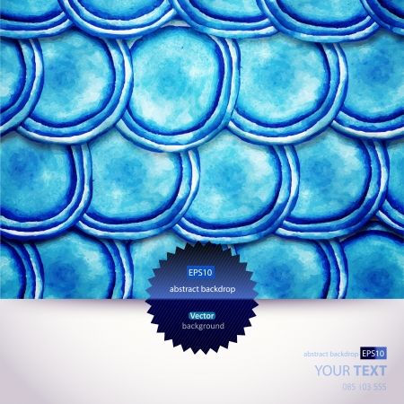 Vector round shapes watercolor  ornament. Paints. Watercolor blue banner.  Watercolor blue pattern. Round watercolor stains. Watercolor rounds background, backdrop. Water surface. Soap bubbles. Bannerのイラスト素材