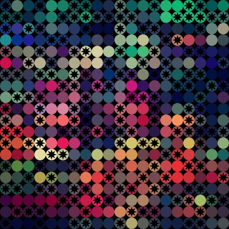 Vector background of repeating geometric stars. Geometric background. Retro hipster color spectrum background. Mosaic pattern, Backdrop. Repeating circles, round shapes.のイラスト素材