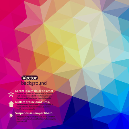 Vector retro pattern of geometric shapes. Colorful mosaic banner. Geometric hipster retro background with place for your text. Retro triangle backgroundのイラスト素材