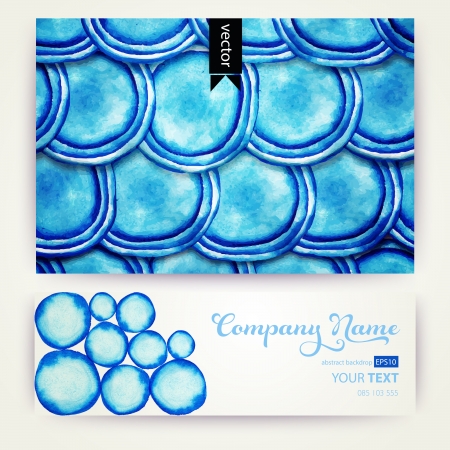 Vector round shapes watercolor  ornament. Paints. Watercolor blue banner.  Watercolor blue pattern. Round watercolor stains. Watercolor rounds background, backdrop. Water surface. Soap bubblesのイラスト素材