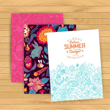 Floral banner for life events, vector. Greeting floral card. Place for text. Pattern is complete (masked). Vector floral card. Easy to edit. Use for invitations announcements.のイラスト素材