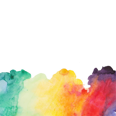 Abstract hand drawn watercolor background, illustration, stain watercolors colors wet on wet paper. Watercolor composition for scrapbook elements with empty space for text message.の写真素材