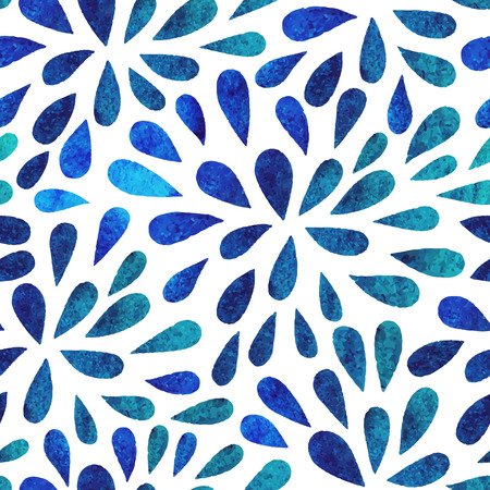 Vector floral watercolor pattern, texture with flowers. Floral pattern. Original floral background. Blue flowers pattern. Seamless texture. Flowers watercolors. Ornament. Paintingのイラスト素材