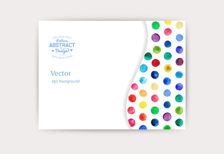 Vector watercolor circles. Corporate identity vector blank, background, illustration with plenty space for your text. Watercolor backdrop. Identity banner design template, vector illustration.のイラスト素材